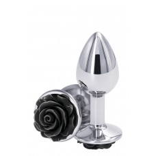 Ns Novelties Rose Buttplug S - Анальна пробка, 6,3 х2,7 см, (срібляста з чорним)