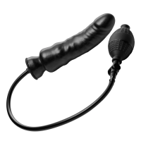 Master Series Renegade Inflatable Dildo - Надувний фалоімітатор, 19,5 см (чорний)