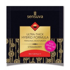 Sensuva - Ultra -Thick Hybrid Formula Strawberry - Пробник лубриканта на гибридной основе, 6 мл.