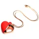 Charmed Vibrating Silicone Heart Necklace - кольє з підвіскою вібратором, 90 см (червоний)