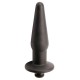 Anal Plug Silicone Black Small - Анальна вібропробка, 12,7 см (чорний)