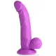 Pop Peckers 7.5" Dildo Purple - Фаллоимитатор, 21,5 см (фиолетовый)