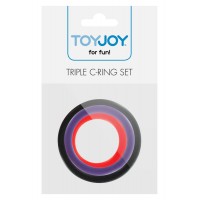 Toy Joy Triple Rings Multicolor 3Pcs - ерекційні кільця Toy Joy Triple Rings Multicolor 3Pcs
