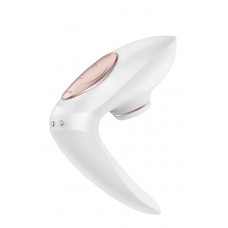 Satisfyer Pro 4 Couples - уникальный вибратор для пар с вакуумной стимуляцией, 7х2,5 см, (белый)