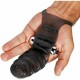 Master Series Vibrating Glove - вибронасадка на пальцы, 16х4.7 см (чёрный)