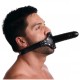 Strict Leather Ride Me Mouth Gag - кляп-фалос зі страпоном, 12х4 см (чорний)