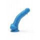 Get Real Happy Dicks Dildo 7,5 In w.Balls - Фалоімітатор з мошонкою та присоскою, 19х4 см (блакитний)