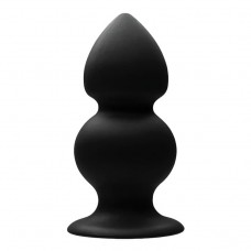 Tom of Finland Weighted Silicone Anal Plug велика фігурна анальна пробка, 12,7х5,7 см (чорна)