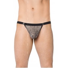 SoftLine - Mens Thong 4528 (grey panther) - Трусы мужские, S-L (леопардовый серый)