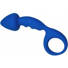 Adrien Lastic Budy Blue - анальная пробка со стимулирующей ножкой, 13х2.5см (синий)