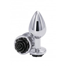 Ns Novelties Rose Buttplug M - Анальна пробка, 7,5 х3,5 см, (срібляста з чорним)